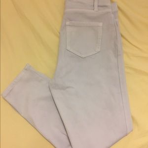 cropped white jeggings